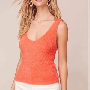 ASTR fuzzy v-neck tank